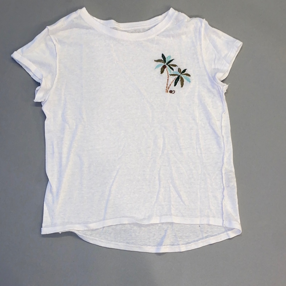 We the free white short sleeve tee size small